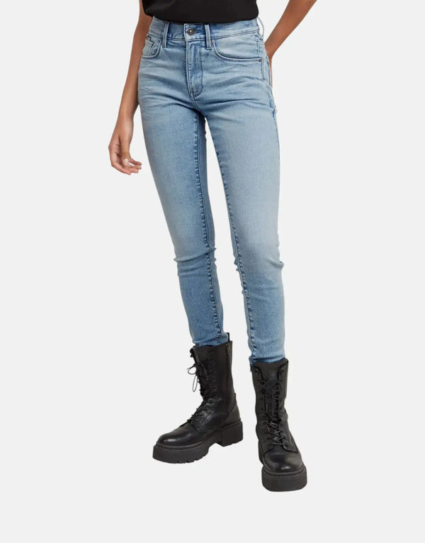 G-Star RAW 3301 Skinny Fit Jeans: Light Aged, Mid Waist, Ultimate Stretch Denim