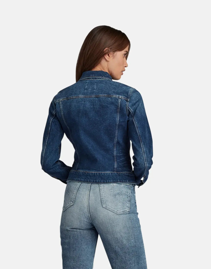 G-Star RAW 3301 Women's Slim Fit Faded Stone Denim Jacket: Authentic Style