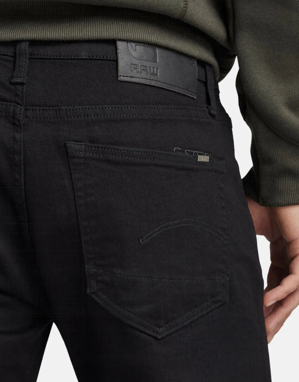 G-Star RAW 3301 Slim Pitch Black Jeans for Men – Durable Stretch Denim
