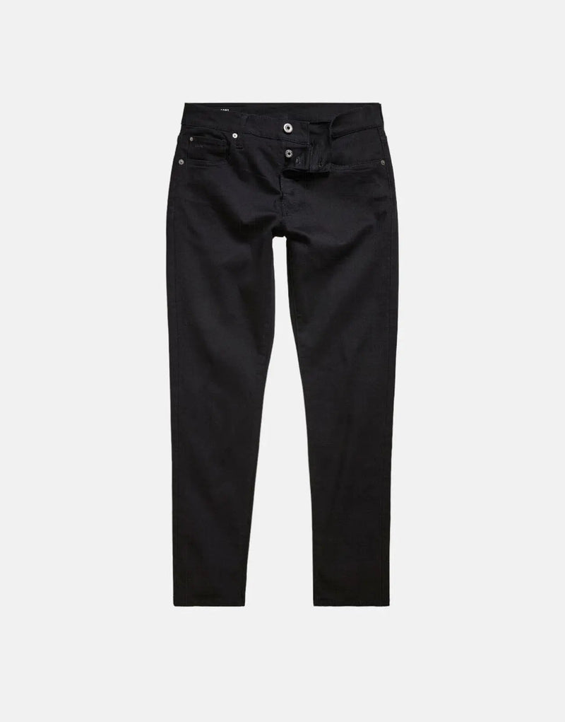 G-Star RAW 3301 Slim Pitch Black Jeans for Men – Durable Stretch Denim