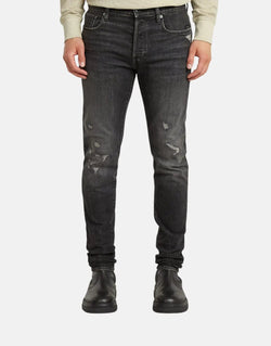 G-Star RAW Slim Fit Worn Black Metal Jeans, Classic 5-Pocket Design