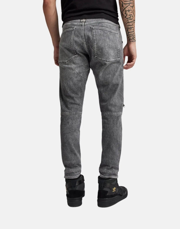 G-Star RAW 5620 3D Zip Knee Skinny Jeans for Men, Stretch Grey Denim