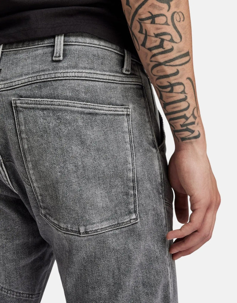 G-Star RAW 5620 3D Zip Knee Skinny Jeans for Men, Stretch Grey Denim