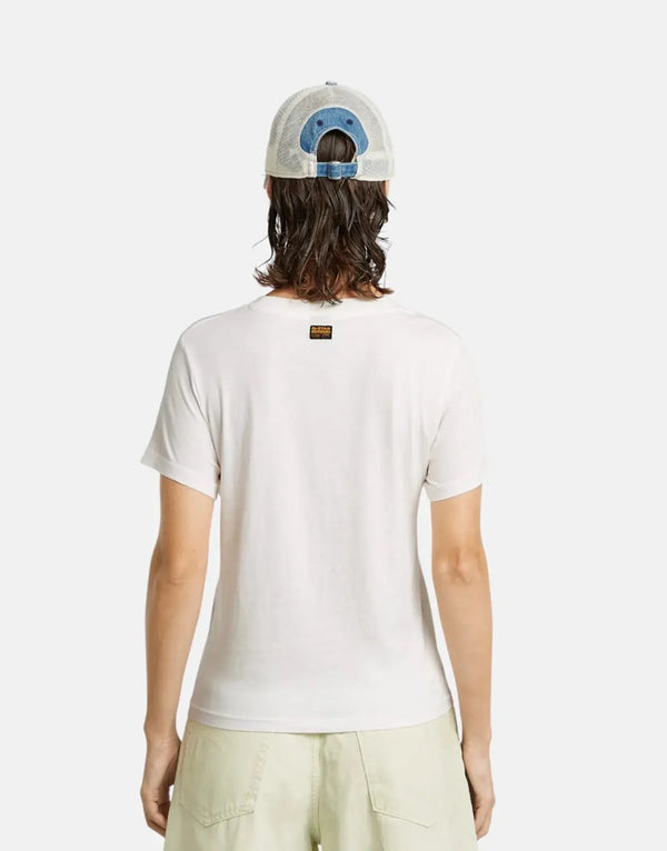 G-Star RAW Women's Organic Cotton Adjustable Slim Fit T-Shirt White