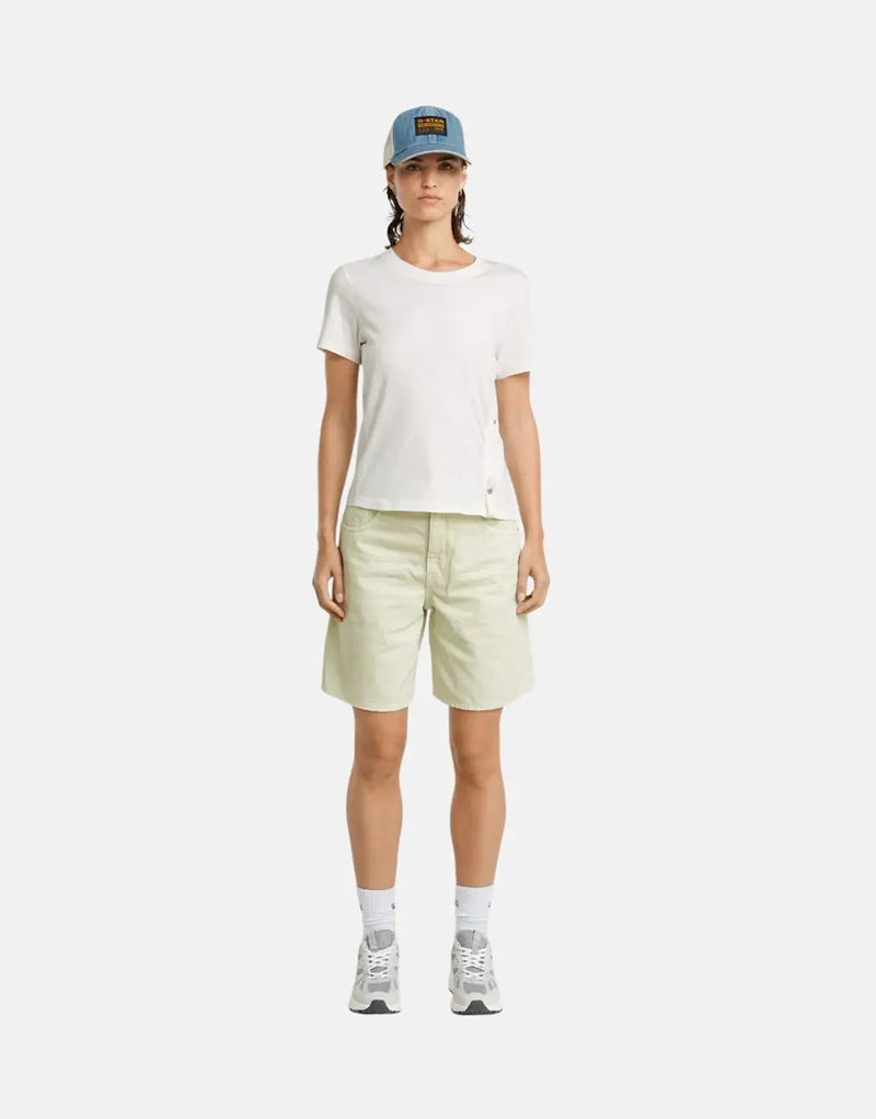 G-Star RAW Women's Organic Cotton Adjustable Slim Fit T-Shirt White