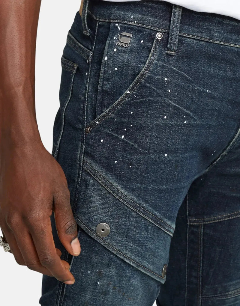 G-Star RAW Airblaze 3D Skinny Jeans: Cosmic Blue, Eco-Conscious Comfort