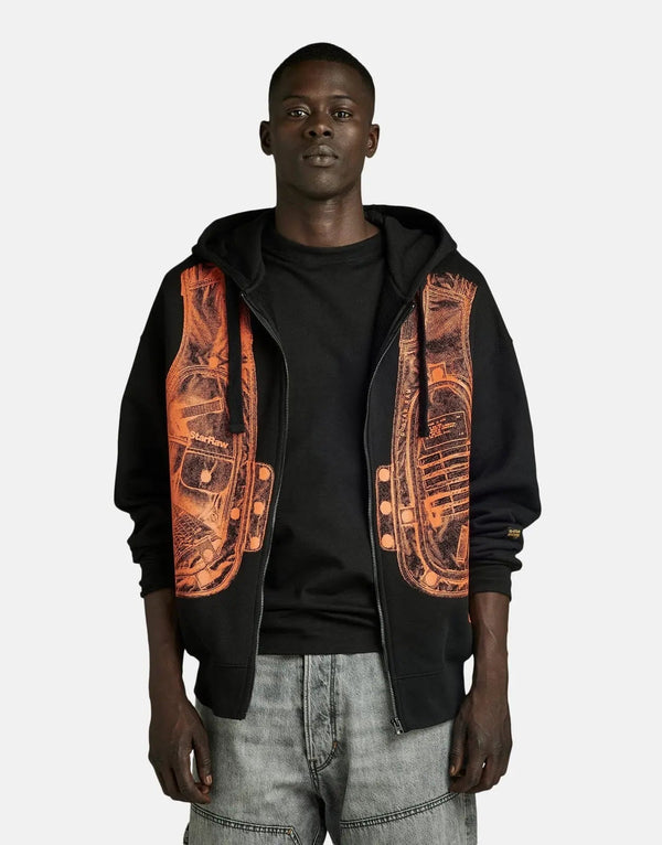 G-Star RAW Archive Zip Through Sweatshirt: Organic Cotton, Relaxed Fit, Hooded Comfort