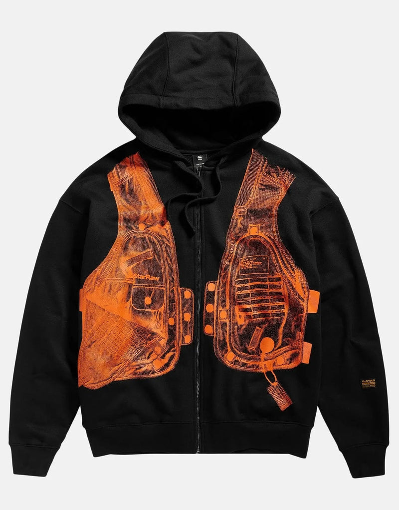 G-Star RAW Archive Zip Through Sweatshirt: Organic Cotton, Relaxed Fit, Hooded Comfort