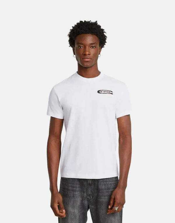 Premium G-Star RAW Back Arch Graphic T-Shirt - Organic Cotton White Tee