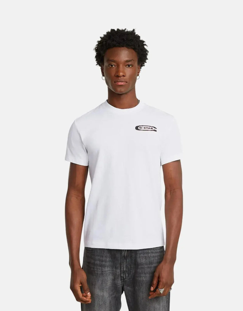 Premium G-Star RAW Back Arch Graphic T-Shirt - Organic Cotton White Tee