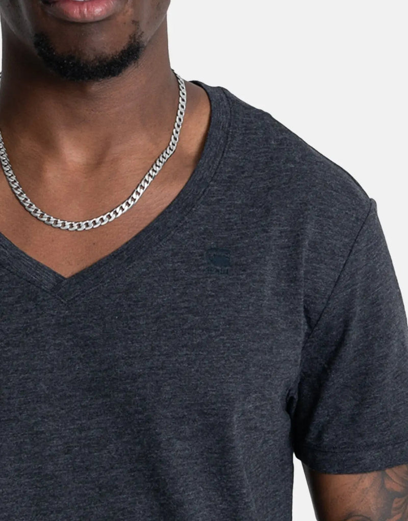 Men's G-Star RAW Base V-Neck 2 Pack Black T-Shirts - Premium Cotton Comfort
