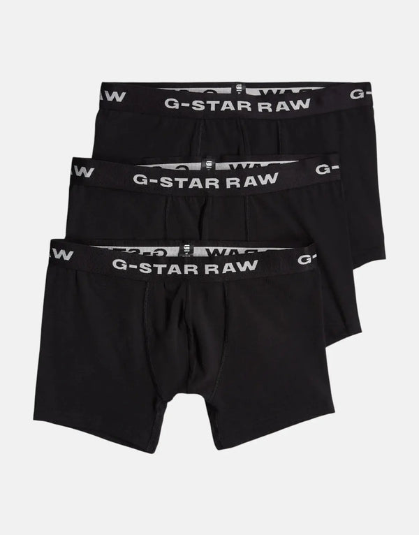 G-Star RAW Men's Organic Cotton Stretch Boxer Briefs 3-Pack with Logo Waistband