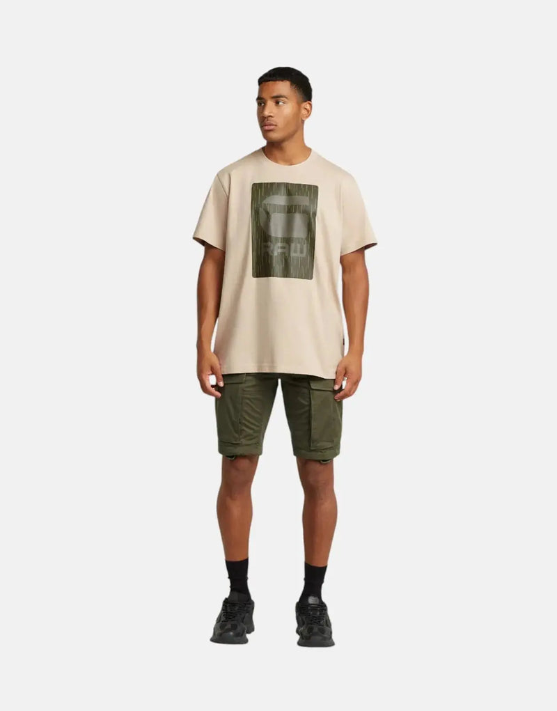 Premium G-Star RAW Men's Organic Cotton Loose Fit Graphic T-Shirt, Brick