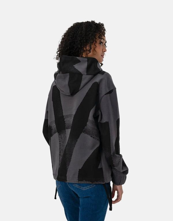 Luxurious G-Star RAW Calligraphy Loose Hoodie - Grey Asphalt Comfort Style