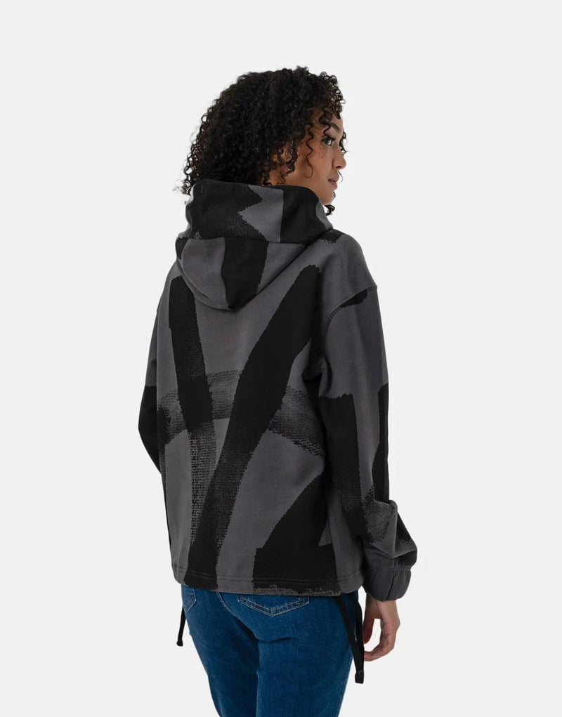 Luxurious G-Star RAW Calligraphy Loose Hoodie - Grey Asphalt Comfort Style