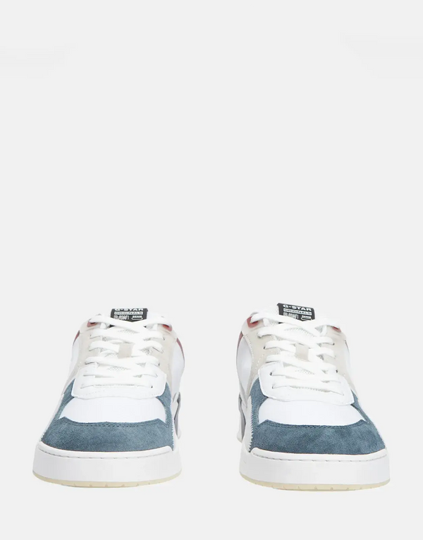 G-Star RAW Carric Lea Men's White/Blue Sneakers: Stylish Low-Cut Comfort Kicks