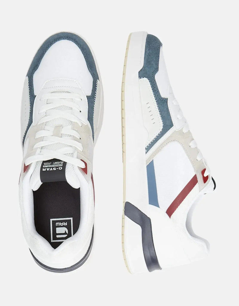 G-Star RAW Carric Lea Men's White/Blue Sneakers: Stylish Low-Cut Comfort Kicks