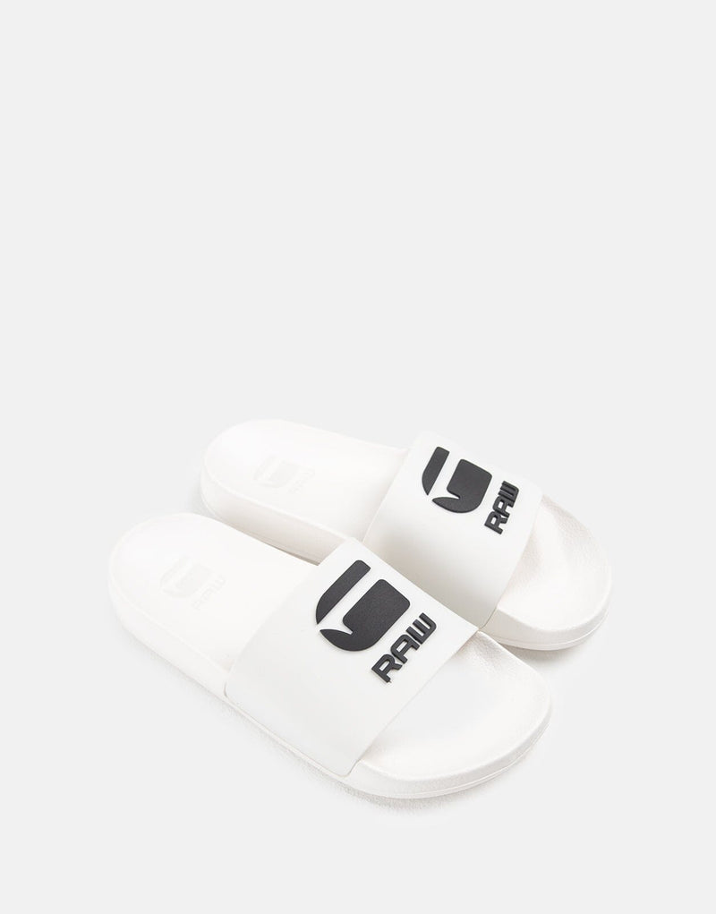 G-Star RAW Cart III BSC White Slides - Premium Comfort Iconic Style