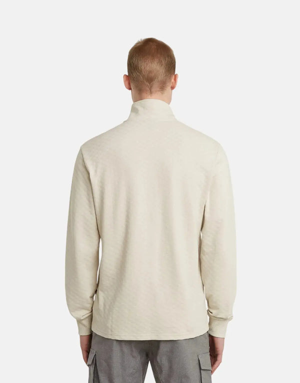 G-Star RAW Men's Checquard Tweeter Half Zip Sweatshirt - Whitebait Comfort Style