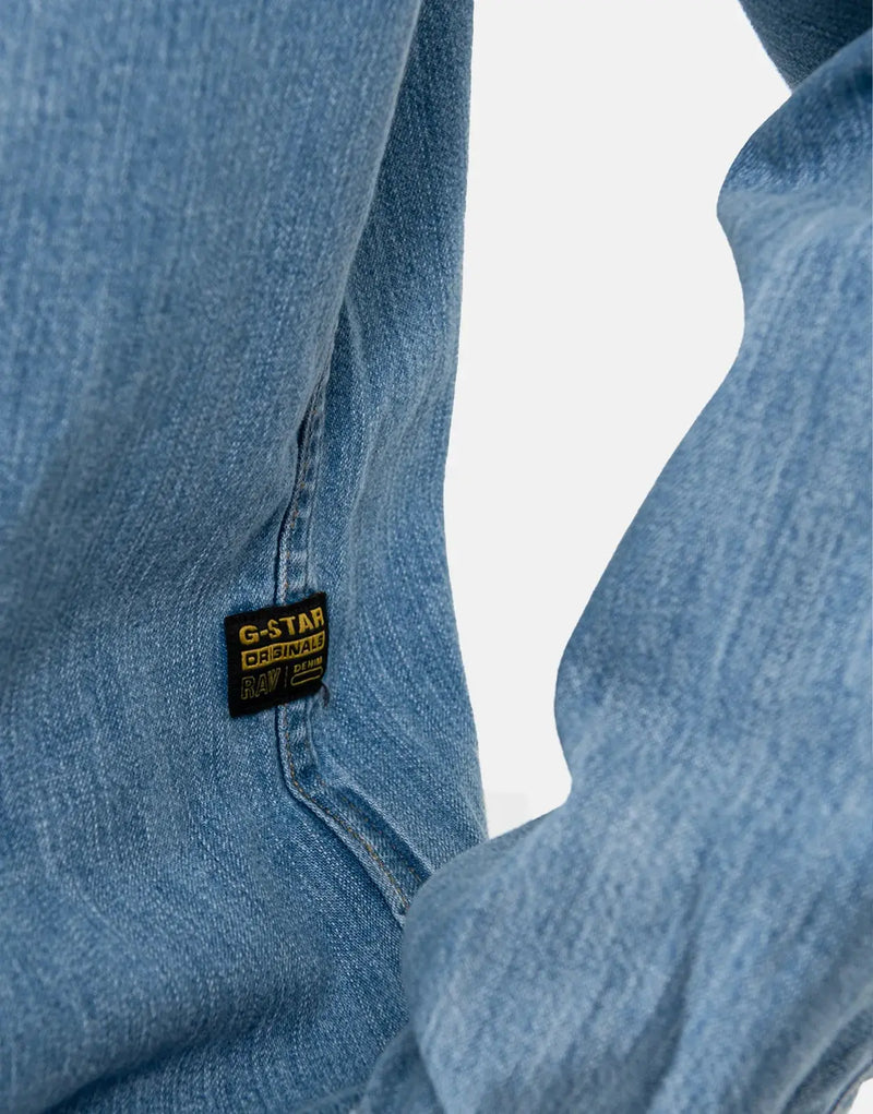 G-Star RAW Men's Clean Slim Faded Blue Thames Denim Shirt