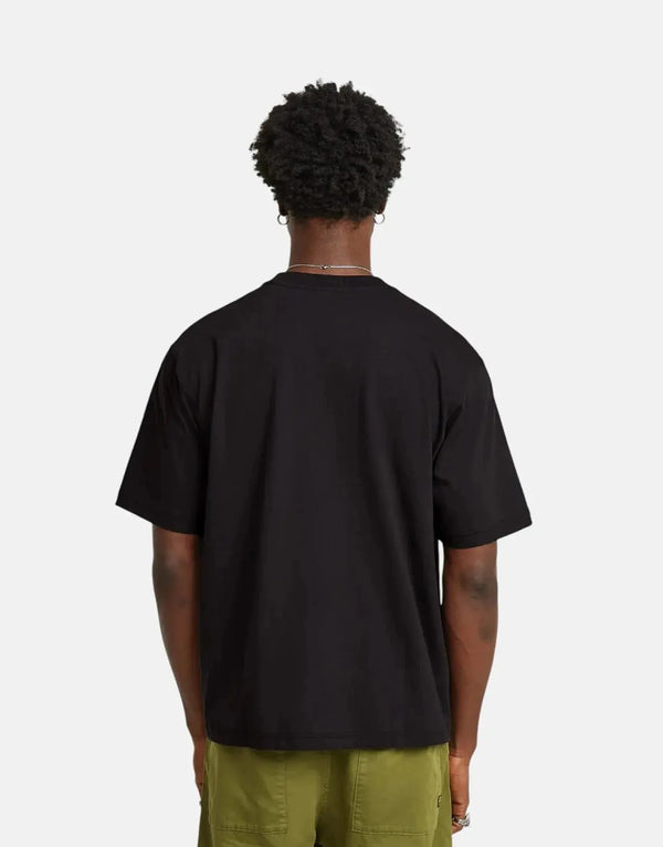 G-Star RAW Men's Organic Cotton Black Boxy T-Shirt Vintage Logo Style