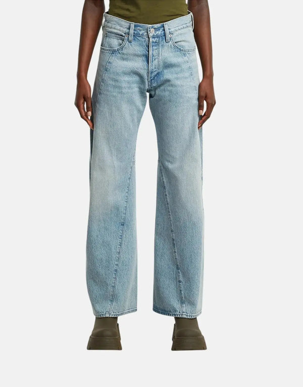 G-Star RAW Women's Contor 3D Wide Leg Sun Faded Denim Jeans