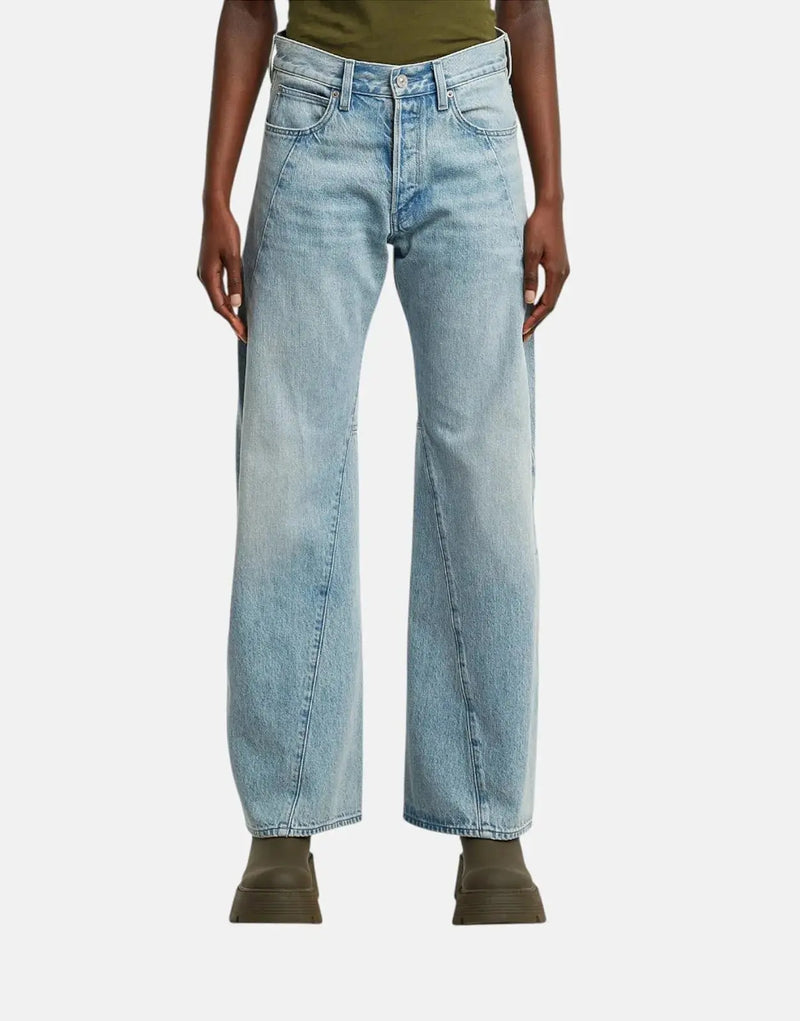 G-Star RAW Women's Contor 3D Wide Leg Sun Faded Denim Jeans