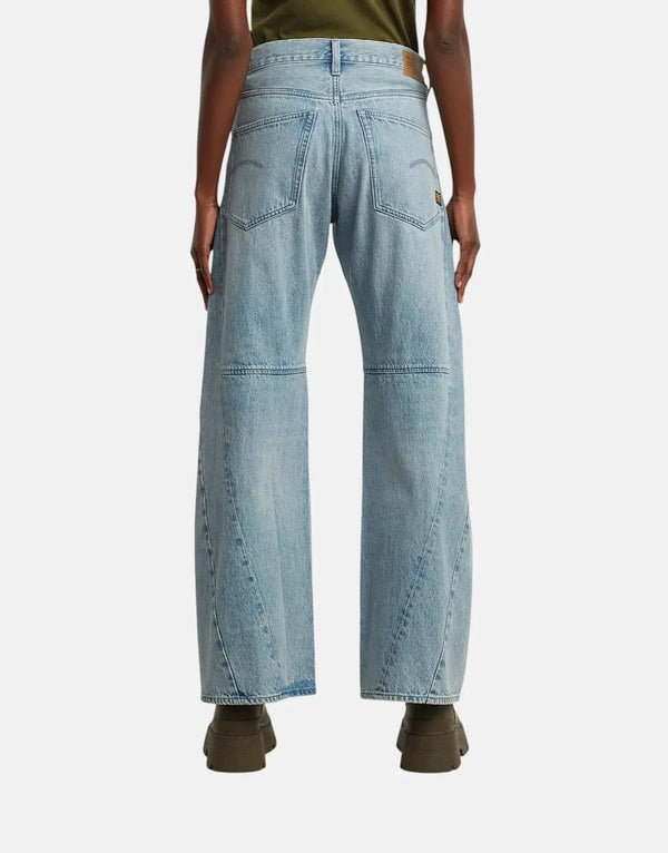 G-Star RAW Women's Contor 3D Wide Leg Sun Faded Denim Jeans