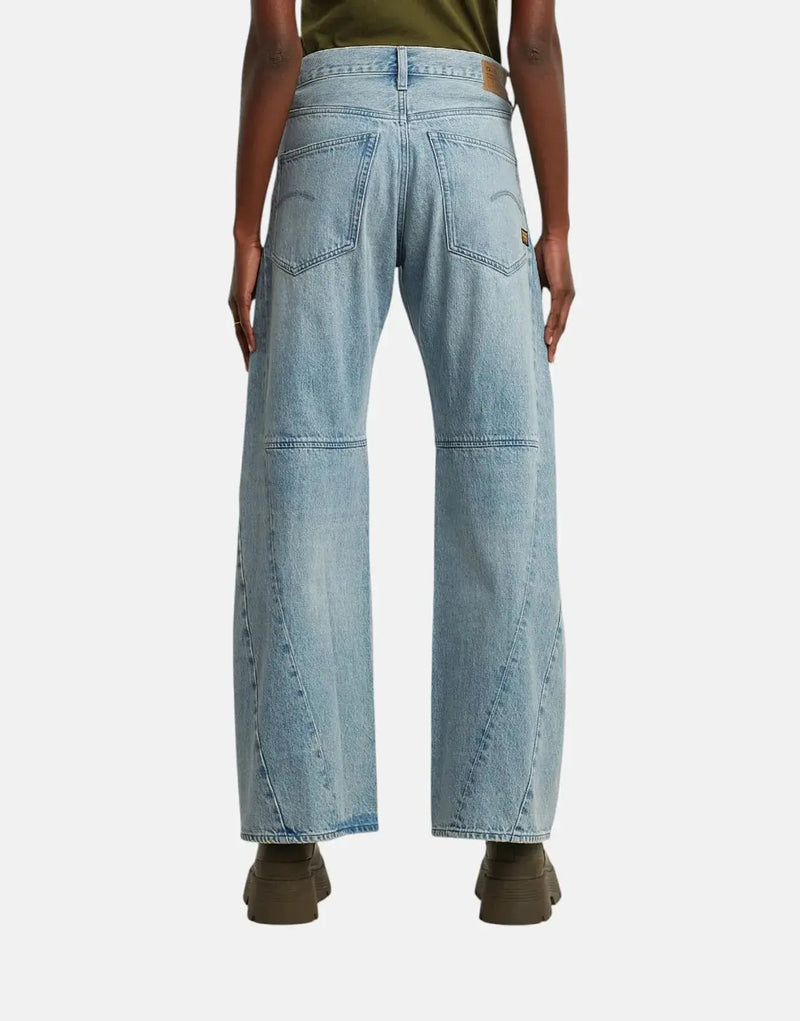 G-Star RAW Women's Contor 3D Wide Leg Sun Faded Denim Jeans