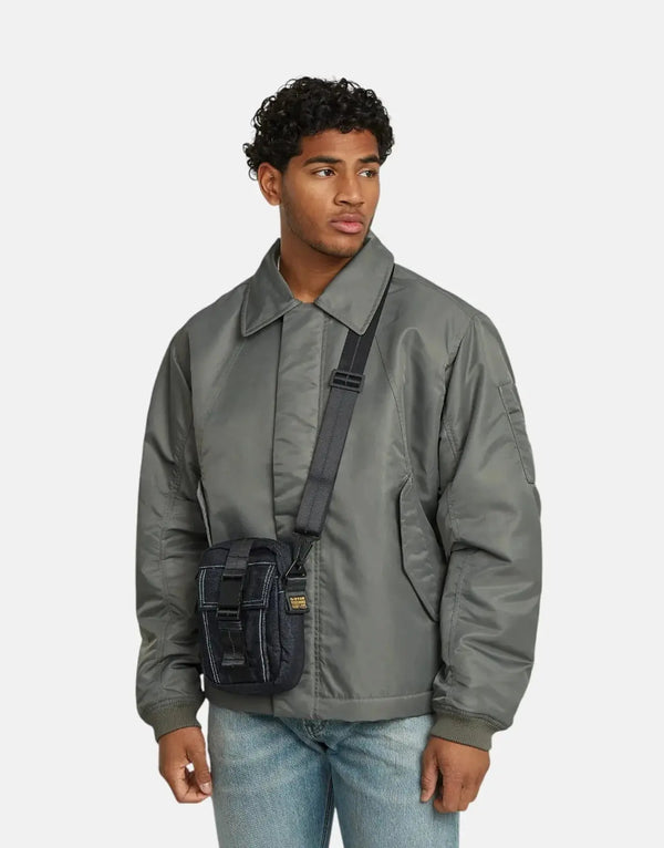 Versatile Raw Denim Cross Body Bag with Detachable Strap and Smart Pockets