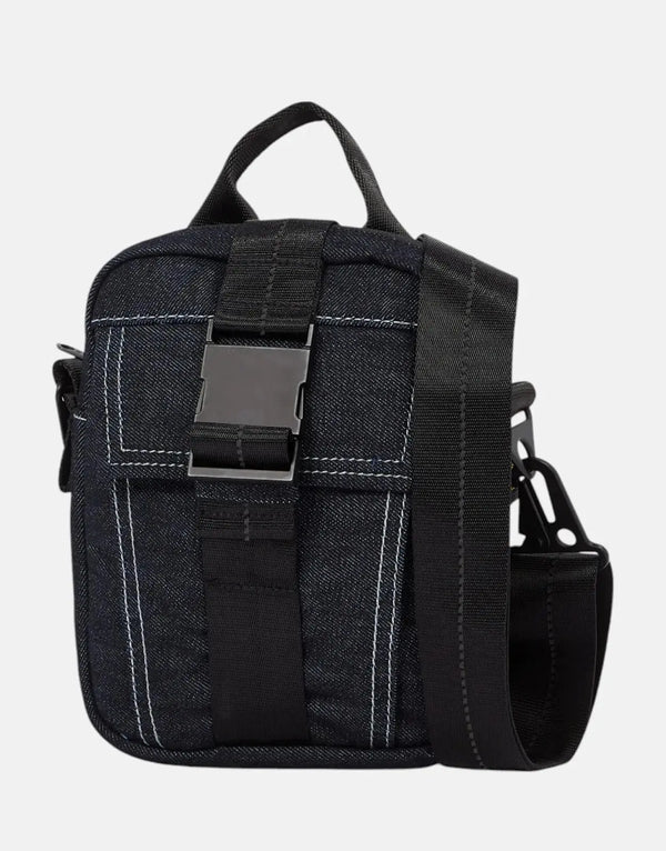 Versatile Raw Denim Cross Body Bag with Detachable Strap and Smart Pockets
