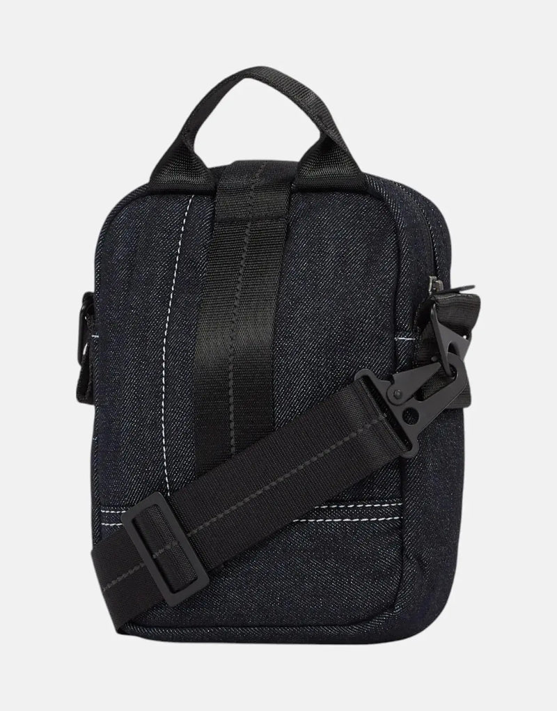 Versatile Raw Denim Cross Body Bag with Detachable Strap and Smart Pockets