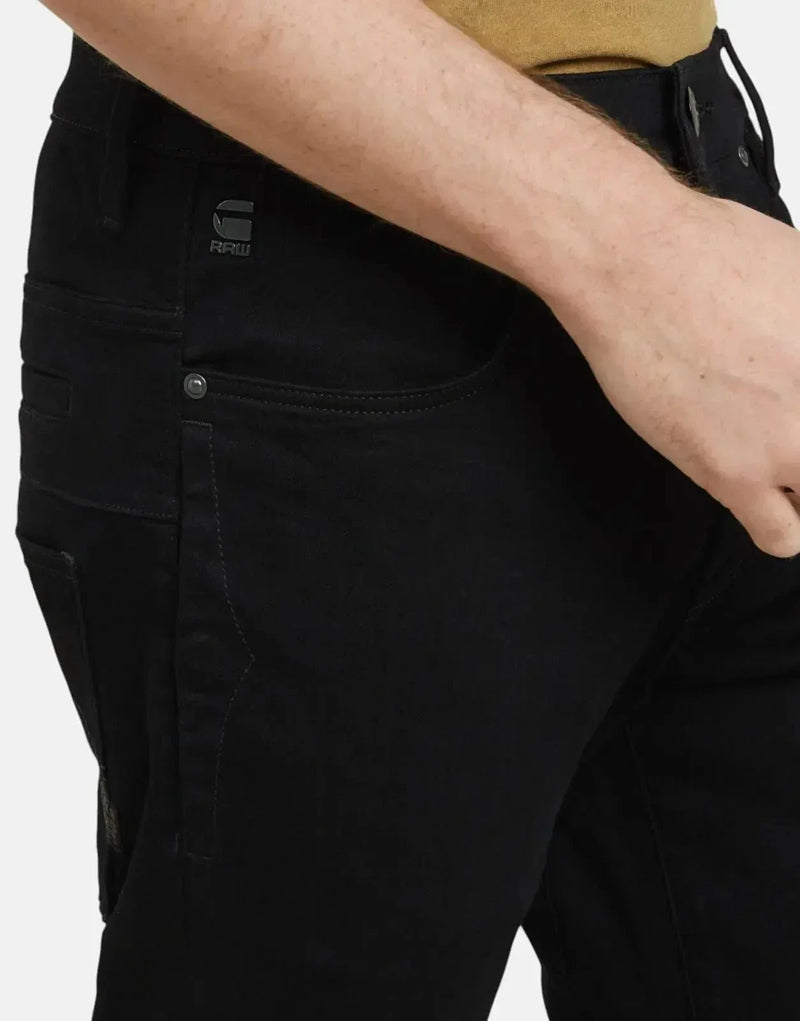 G-Star RAW D-Staq 3D Slim Pitch Black Jeans: Stretch Denim, 9 Pockets