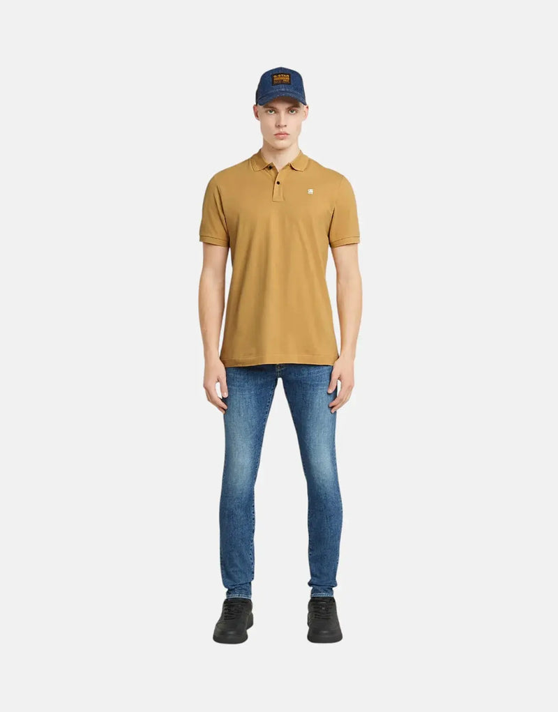 G-Star RAW Men's Dunda Slim Inca Polo Shirt - Premium Yellow Style