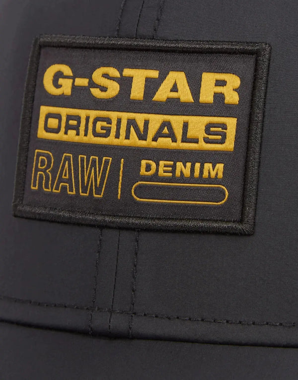 G-Star RAW Embroidered Baseball Trucker Cap: Stylish Black, Breathable Mesh Design