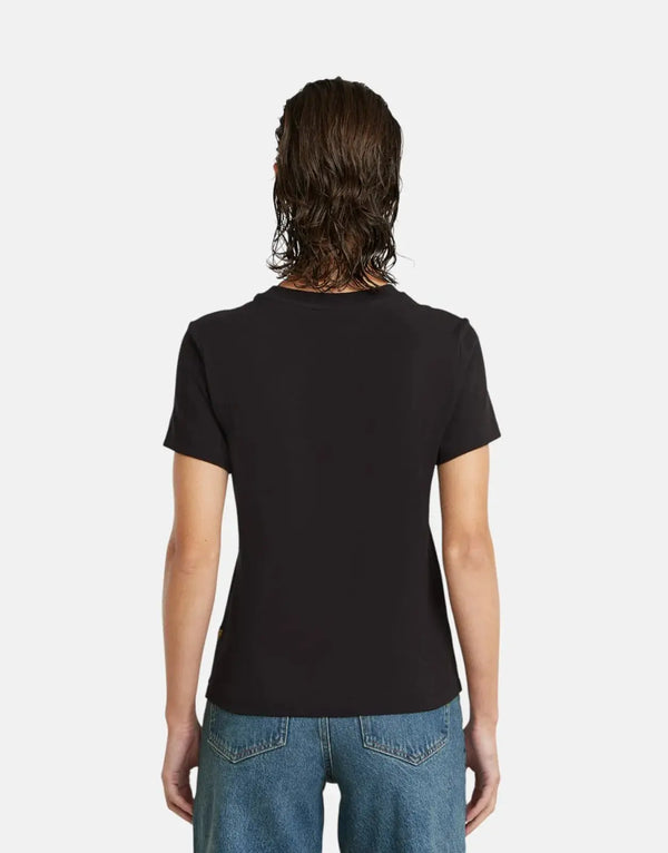 G-Star RAW Women's Embroidered Logo Black T-Shirt: Urban Style, Premium Comfort