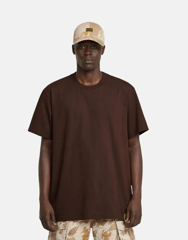 G-Star RAW Men's Essential Loose Fit Organic Cotton Deep Brown T-Shirt