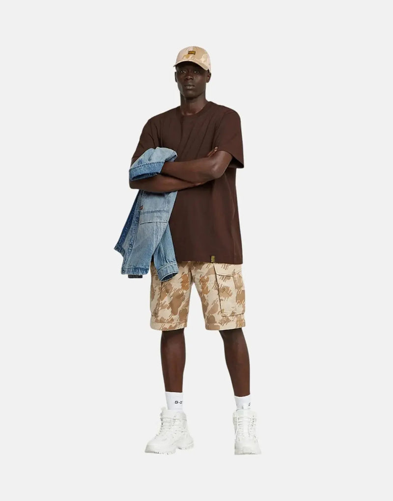 G-Star RAW Men's Essential Loose Fit Organic Cotton Deep Brown T-Shirt