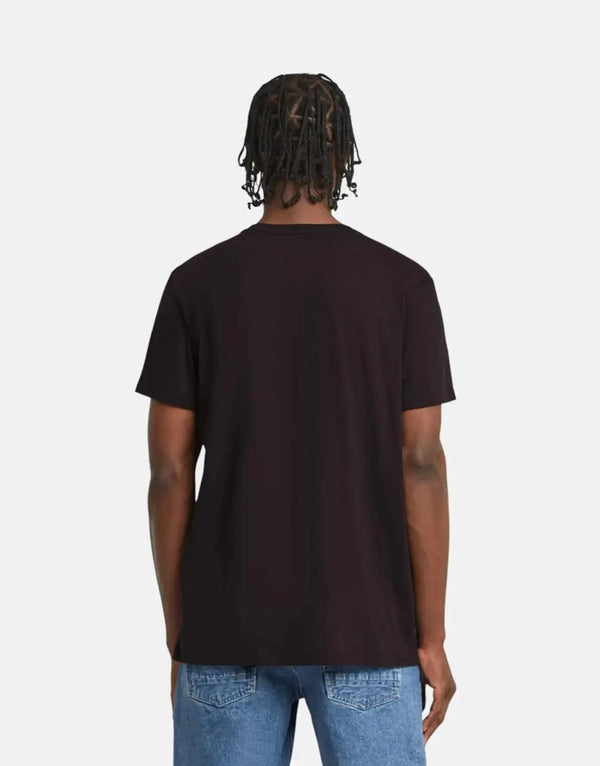 G-Star RAW Men's Organic Cotton Black T-Shirt with Unique Fingerprint Burger Print
