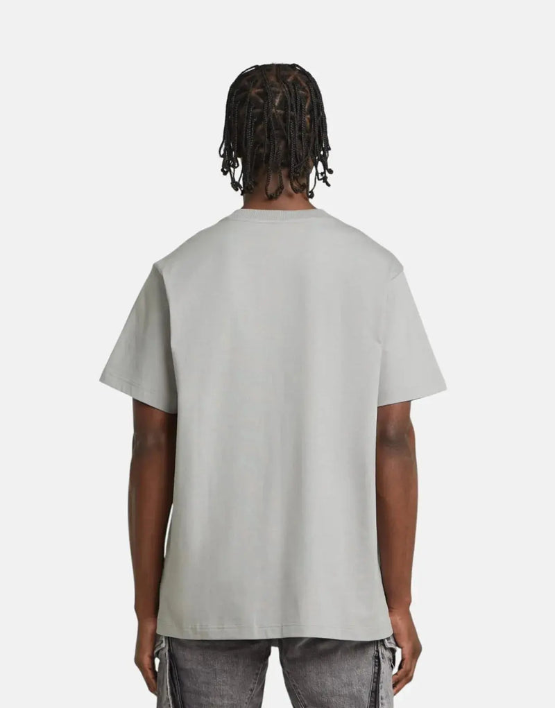 G-Star RAW Flock G-Script Grey Alloy Loose Fit Organic Cotton T-Shirt