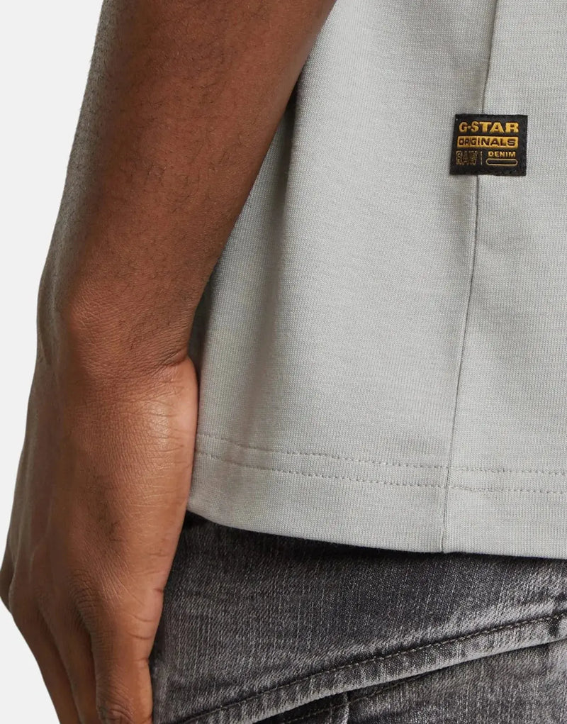 G-Star RAW Flock G-Script Grey Alloy Loose Fit Organic Cotton T-Shirt