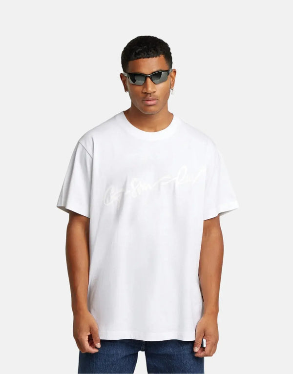 G-Star RAW Flock G-Script Loose Fit White Organic Cotton Men's T-Shirt