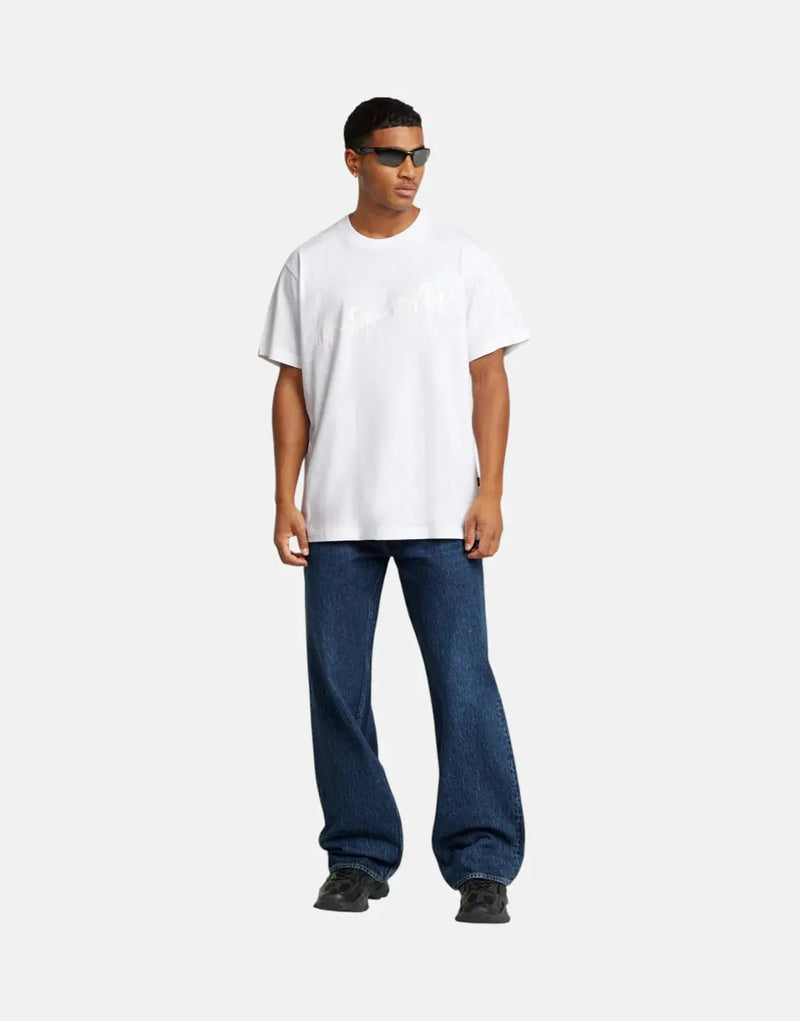 G-Star RAW Flock G-Script Loose Fit White Organic Cotton Men's T-Shirt