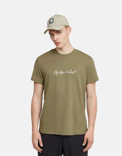 G-Star RAW Men's Organic Cotton G-Script Ensis Green T-Shirt