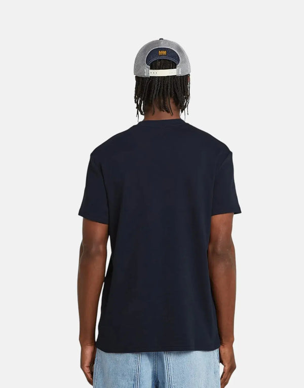 G-Star RAW Men's G-Script Salute Logo Black Cotton Casual Tee Shirt