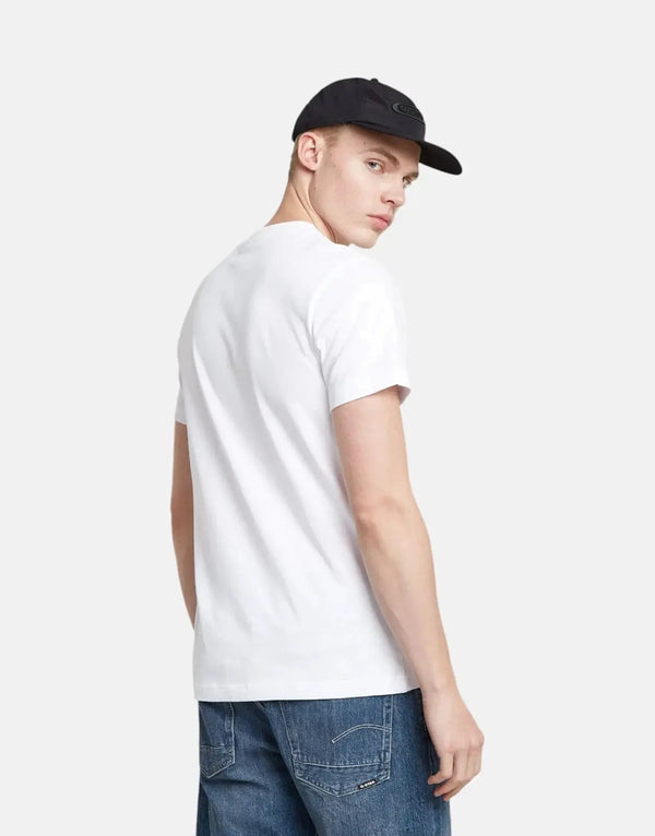 G-Star RAW Men's Organic Cotton Graphic White T-Shirt - Urban Style Essential