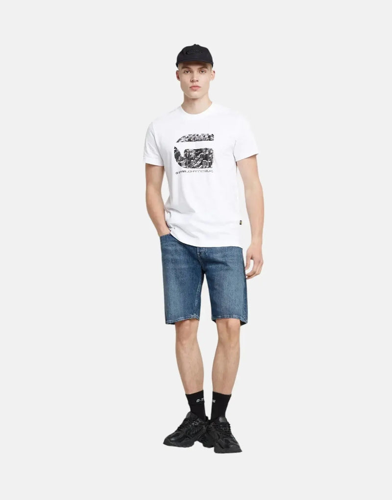 G-Star RAW Men's Organic Cotton Graphic White T-Shirt - Urban Style Essential