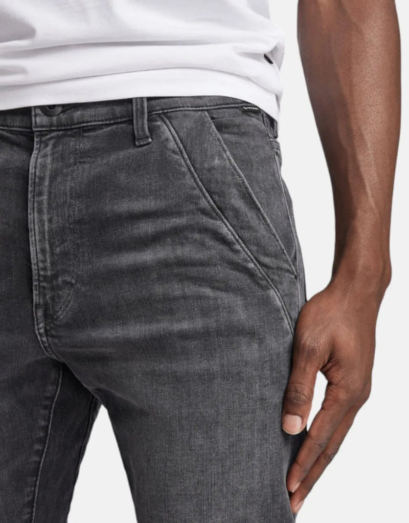 G-Star RAW Kairori 3D Slim Fit Worn Black Jeans for Men with Stretch