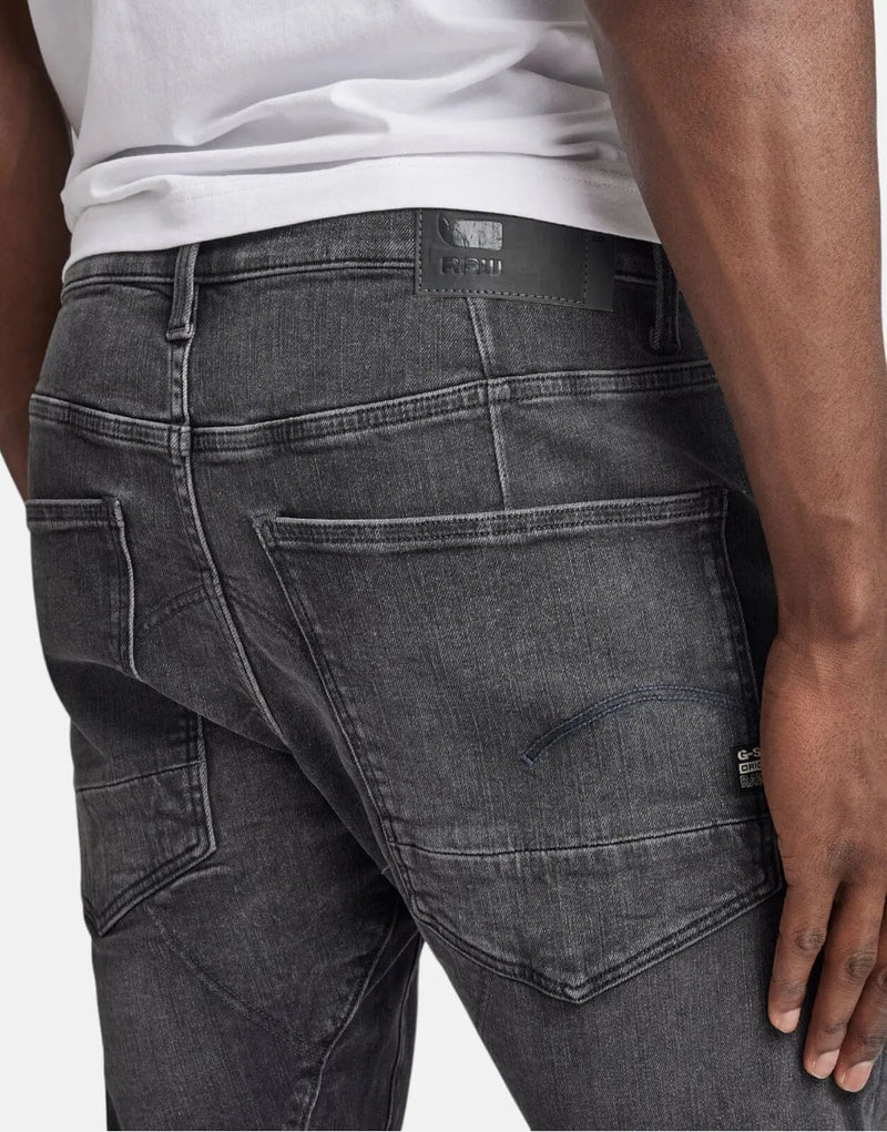 G-Star RAW Kairori 3D Slim Fit Worn Black Jeans for Men with Stretch