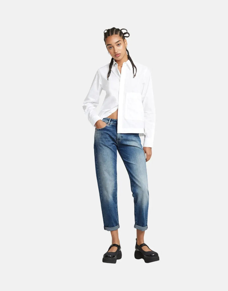 G-Star RAW Kate Boyfriend Azure Jeans: Relaxed Fit, Low Waist, Stretch Denim, Comfortable